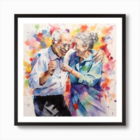 Happy Couple Art Print