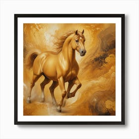 Golden Horse 8 Art Print