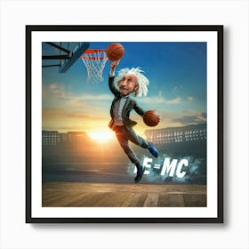 Basketball Dunk 2 Art Print