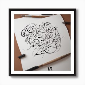 Calligraphy 4 Art Print