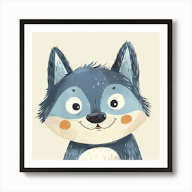 Charming Illustration Wolf 4 Art Print