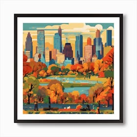 Autumn In New York City Art Print