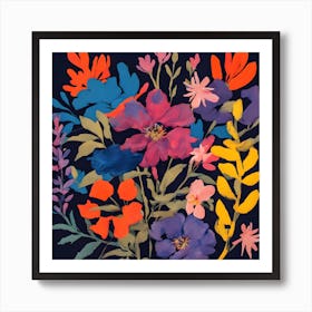 Bright Floral Print Art Print