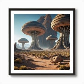 Fungus Landscape Art Print