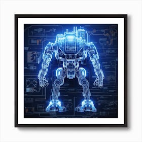 Futuristic Robot Art Print