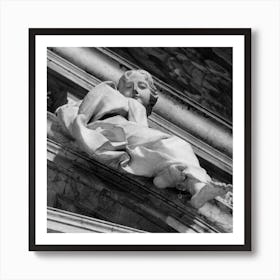 Guardian Angel In Rome Square Art Print