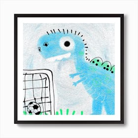 Dinosaur Soccer Art Print