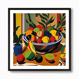 Abstract Fruit Bowl 1 Art Print