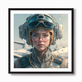 Aviator Girl Poster