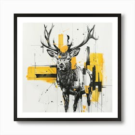 Stag day Art Print