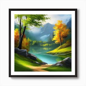 Landscape Painting 199 Art Print