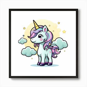 Cute Unicorn 290 Art Print