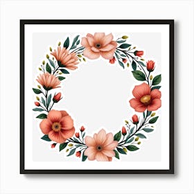 Floral Wreath 8 Art Print