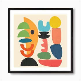 Minimal Abstract Shapes Art 1 Art Print