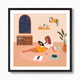 Music Lover Square Art Print