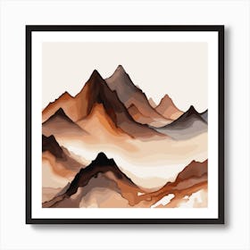 Watercolor Mountains 6 Art Print