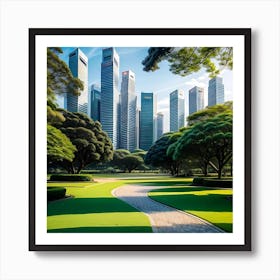 Singapore Cityscape Art Print