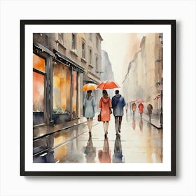 Rainy Day In Paris Art Print