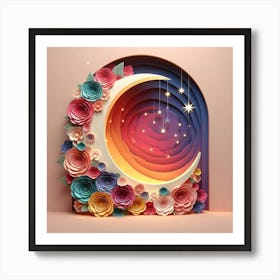 3d Paper Art 3 Art Print