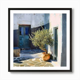 Olive Tree With A Door (II) Art Print