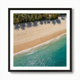 Aerial View Of A Beach 4 Art Print