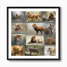 Lions Art Print