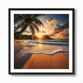 Tropical Beach Art Print