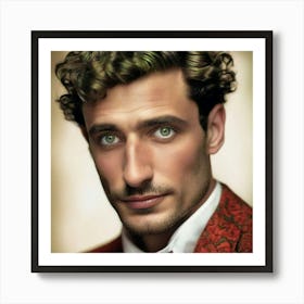 Young Man With Curly Hair Art Print