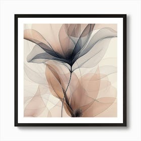 Abstract Flowers Canvas Print Art Print