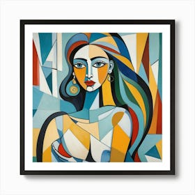 Woman With Long Hair 10 Art Print