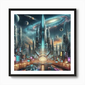 Futuristic City Art Print