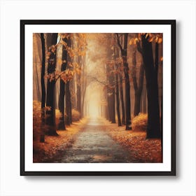 Autumn Forest Path Affiche