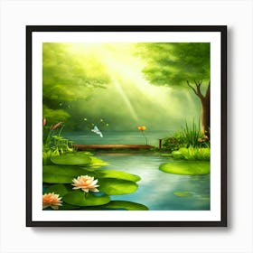 Lily Pond 2 Art Print