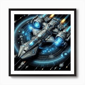 Futuristic Spaceship 27 Art Print