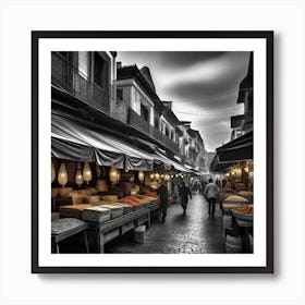 Street Market In Morocco 1 Art Print