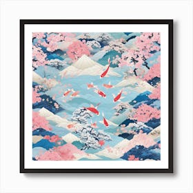 Japanese Koi Art Print