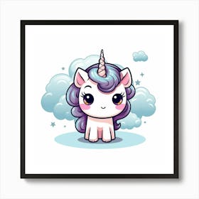 Cute Unicorn 589 Art Print