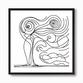 Wind Picasso style Art Print