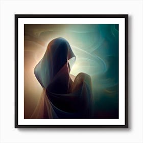 Woman In A Cloak Art Print