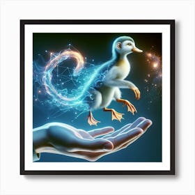 Holographic Flying animal Art Print