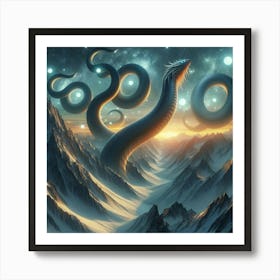 Snake In The Mountains 1 Art Print