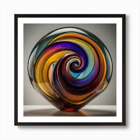 Spiral Glass Sculpture Art Print