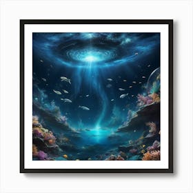 Underwater World paintings art print Art Print