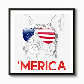 Trending Merica French Bulldog American Flag 4th Of Art Print