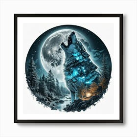 Howling Wolf Art Print