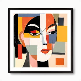 Abstract Of A Woman'S Face Art Print