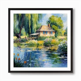 Charm of Colours: Riverside Rhapsody Art Print