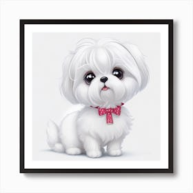 Maltese Dog Art Print