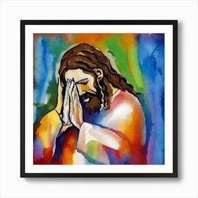 Jesus in Prayer Art Print