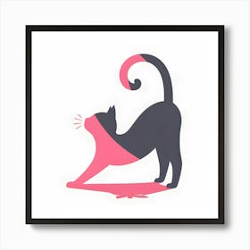 Cat In Yoga Pose Art Print